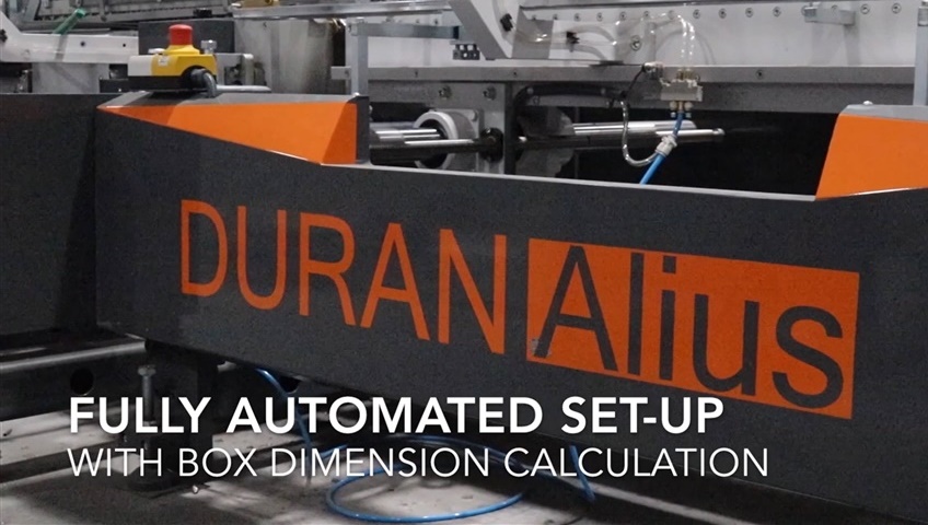 New Video - Intelligent fully automated set-up from carton drawing on Duran Alius 110